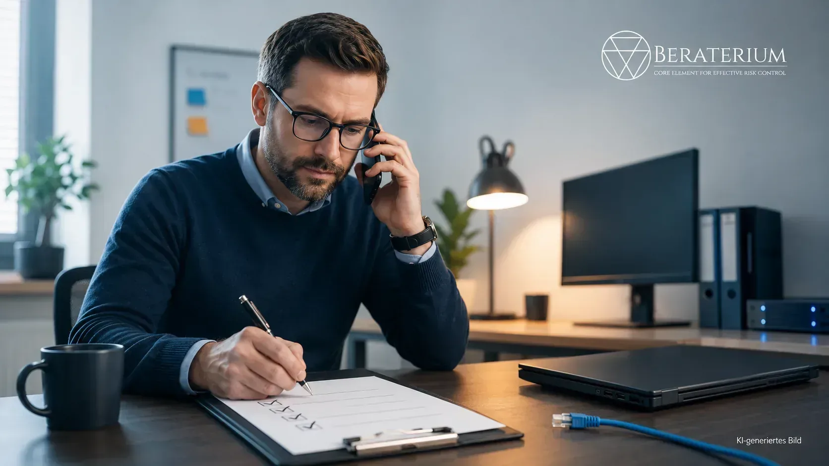IT lead in an SME working through an emergency checklist after a cyber attack